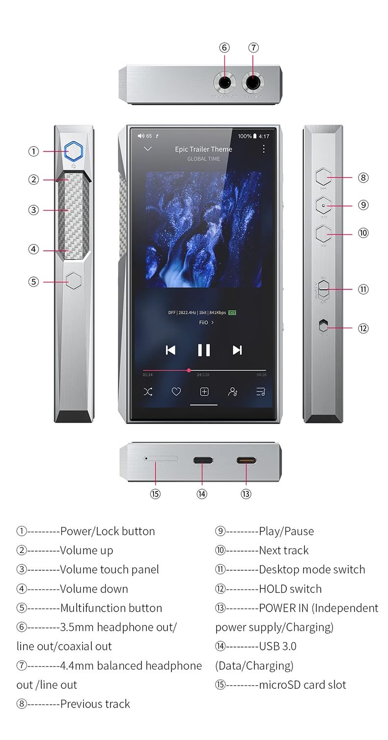 FiiO M23 Portable High Resolution Music Player